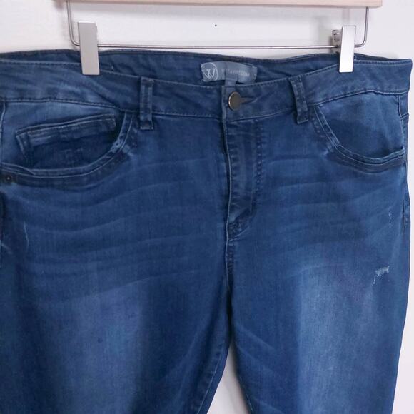 Wit & Wisdom Distressed Raw Hem Ankle Jeans Womens 16 Blue - Picture 2 of 7